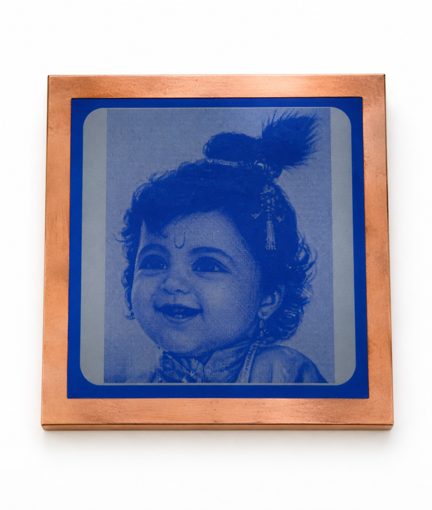 Krishna Face Kolam Stencil [10 x 10 Inches] – Divine Rangoli Design for Pooja & Festive Decoration
