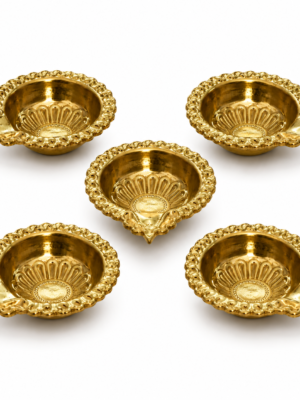 Light Weight Agal Vilaku Set of 5 [Brass]