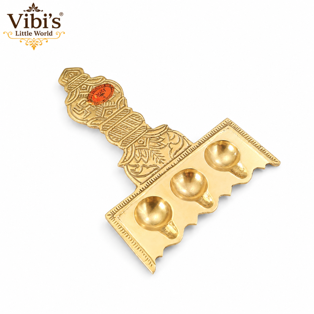 Triple Aarti Vilaku [Brass]