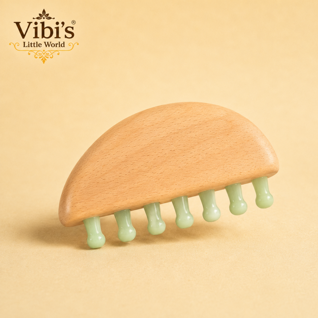 Natural Green Aventurine Crystal Scalp Comb