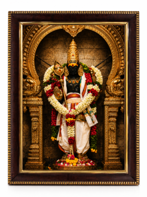 Siruvapuri Murugar Photo Frame With Glitter Matt Finish [Small]
