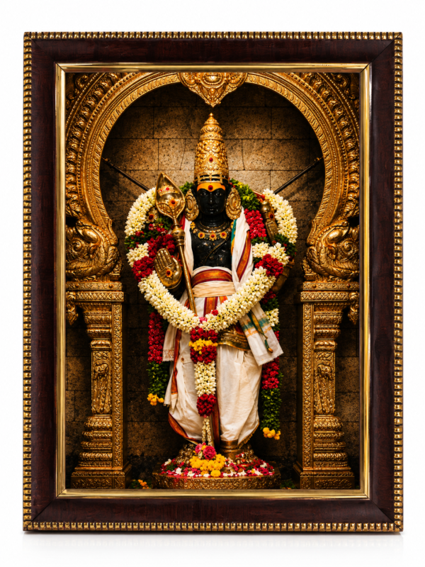 Siruvapuri Murugar Photo Frame With Glitter Matt Finish [Small]