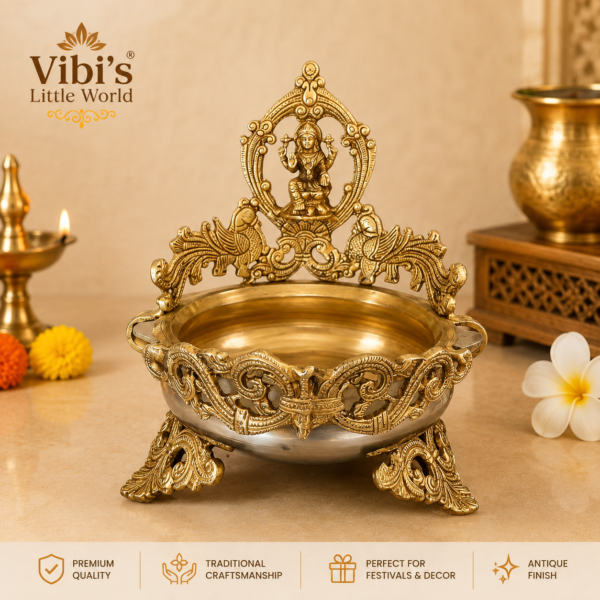 Lakshmi Uruli Heavy [Brass] [11.5 x 9 x 9 Inches] [3.2kg]