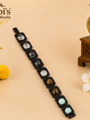 Dhan Yog Bracelet -Black Metal (8mm)(certified)