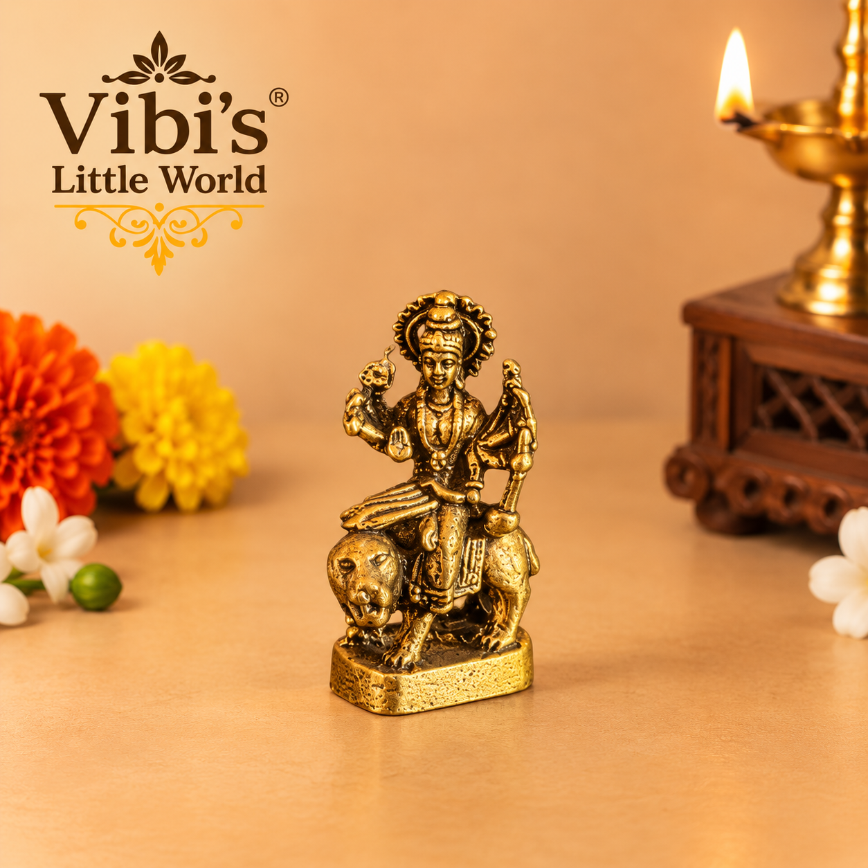 Durga Devi Idol (Brass)1.5 inch