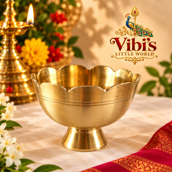 Puja Prasad Chandhan Kumkum Bowl [Brass] [Heavy] [3 Inch]